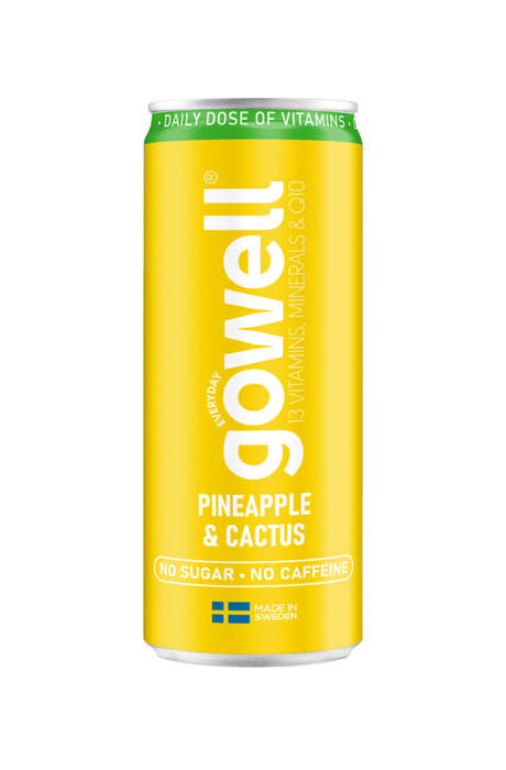 Funktionsdryck Ananas & Kaktus 33 cl Gowell